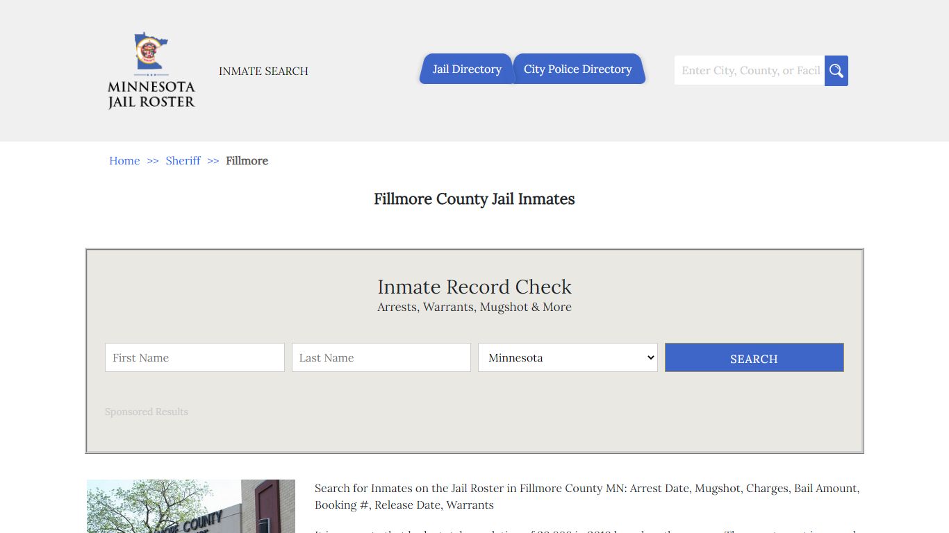 Fillmore County Jail Inmates | Jail Roster Search - Minnesota Jail Roster